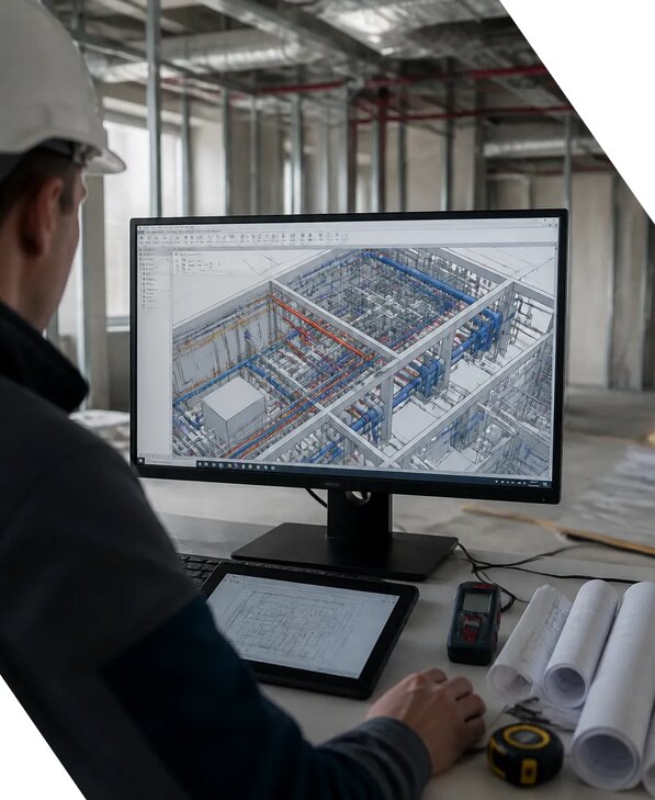 Создание BIM модели инженерных сетей для объектов в Чапаевске
